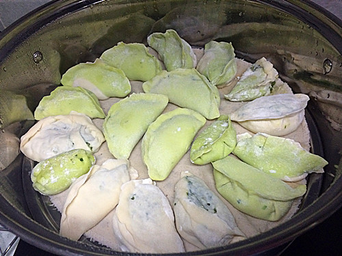 油菜翠玉大蒸饺步骤9