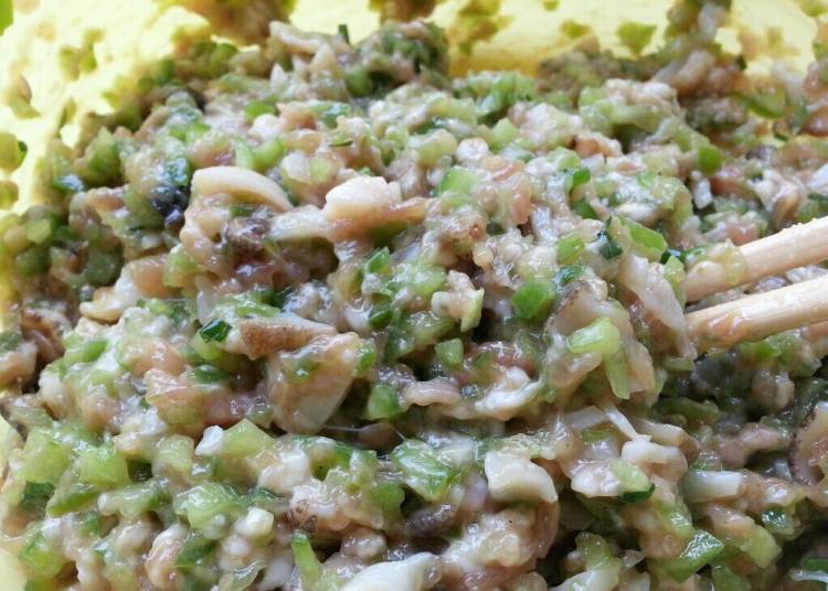 青椒海螺猪肉水饺步骤7