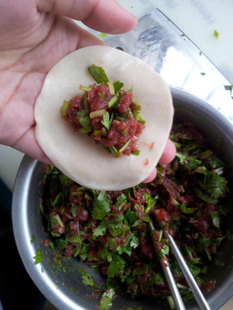 香菜牛肉水饺步骤6