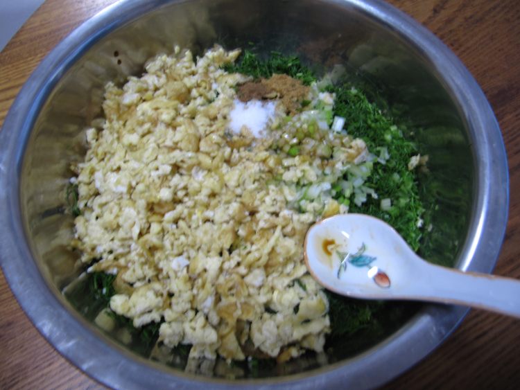 茴香鸡蛋素蒸饺步骤4