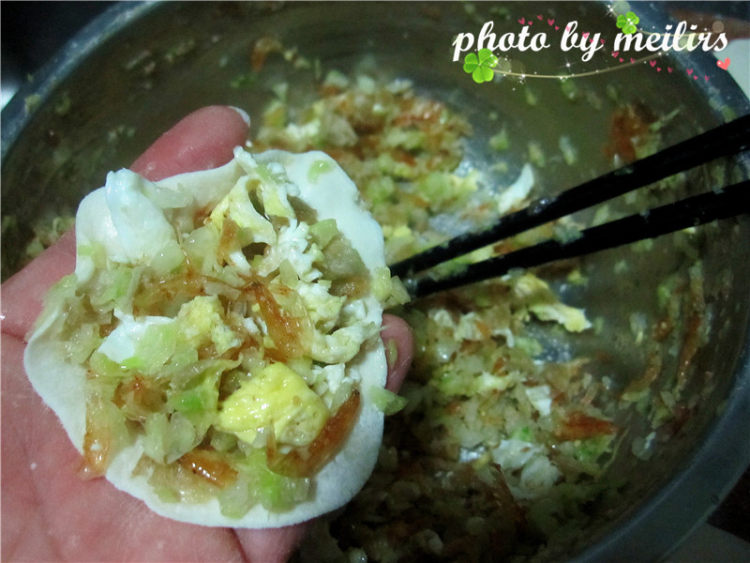 圆白菜虾皮蒸饺步骤8