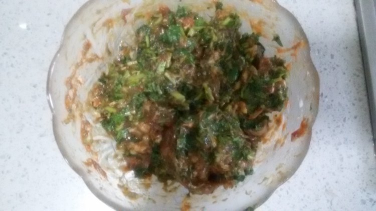 香菜羊肉饺子步骤2