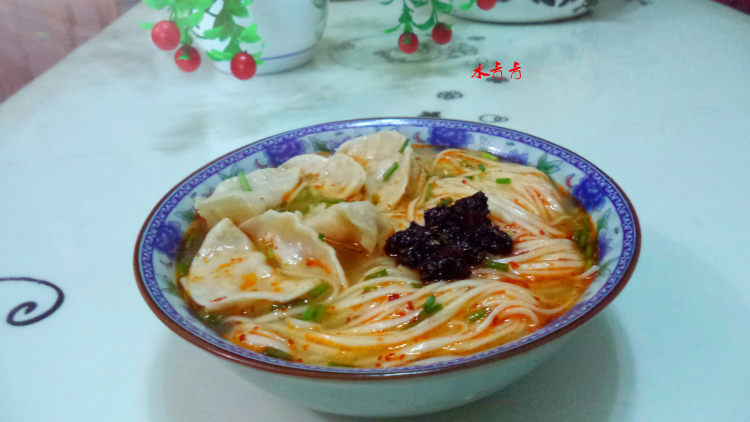 豆豉饺子面步骤7
