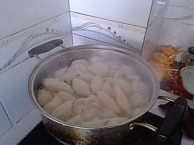 韭菜素水饺步骤6