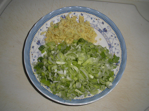 角瓜韭菜鸡蛋素水饺步骤5