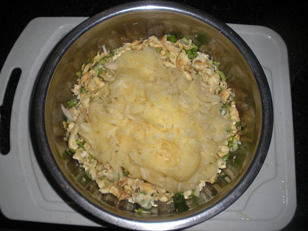 角瓜韭菜鸡蛋素水饺步骤15