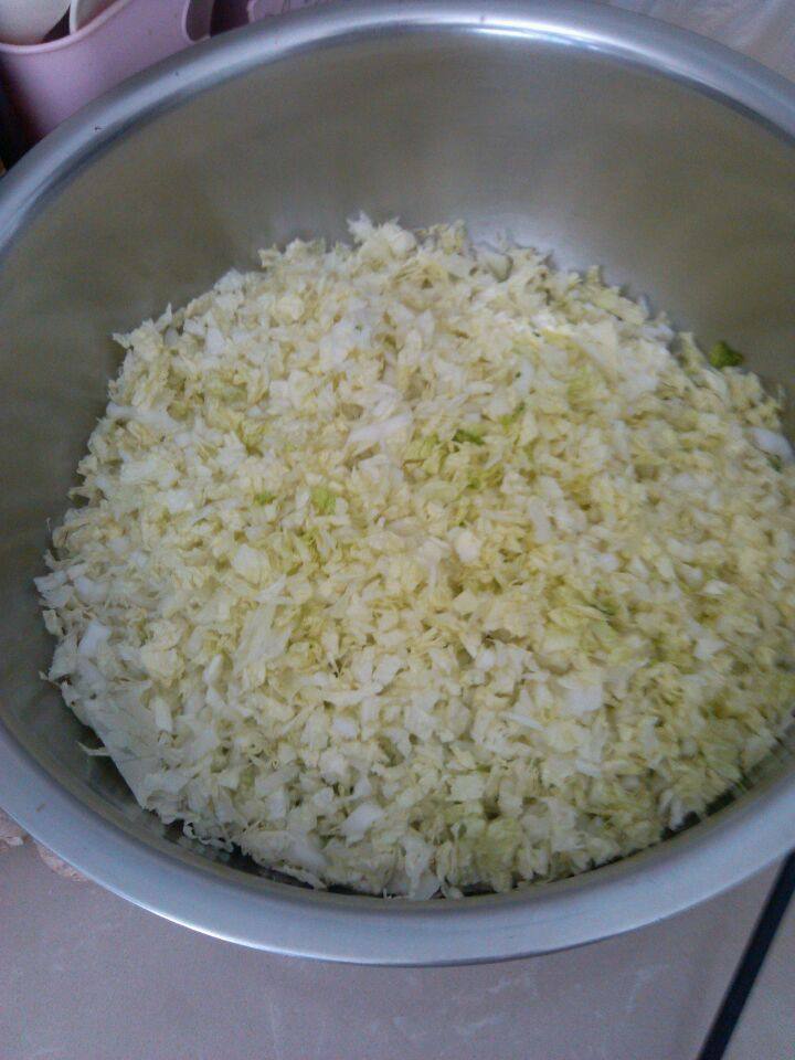 白菜韭菜馅饺子步骤2