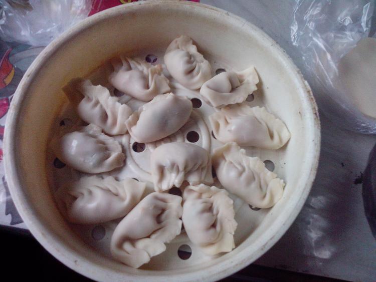 杏鲍菇瘦肉蒸饺步骤7