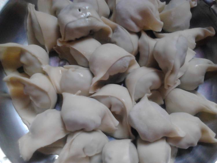 肉末豆角韭菜饺子步骤4