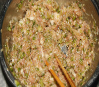 猪肉青椒豆芽蒸饺步骤8