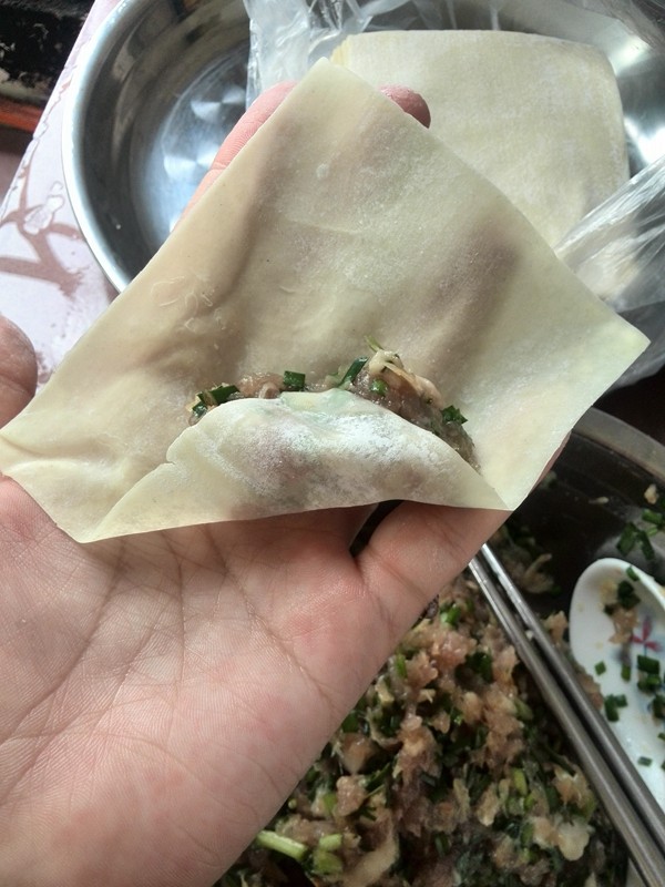 虾皮韭菜猪肉元宝饺步骤10