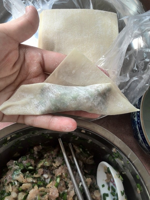 虾皮韭菜猪肉元宝饺步骤11