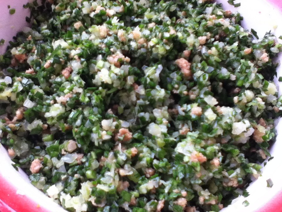 韭菜卷心菜饺子步骤8