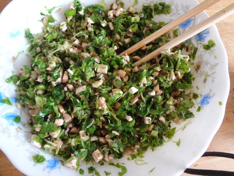 草菇青菜饺子步骤6