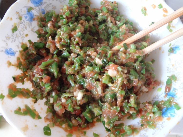 猪肉扁豆饺子步骤8