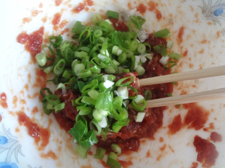 猪肉平菇青菜双色饺子步骤8