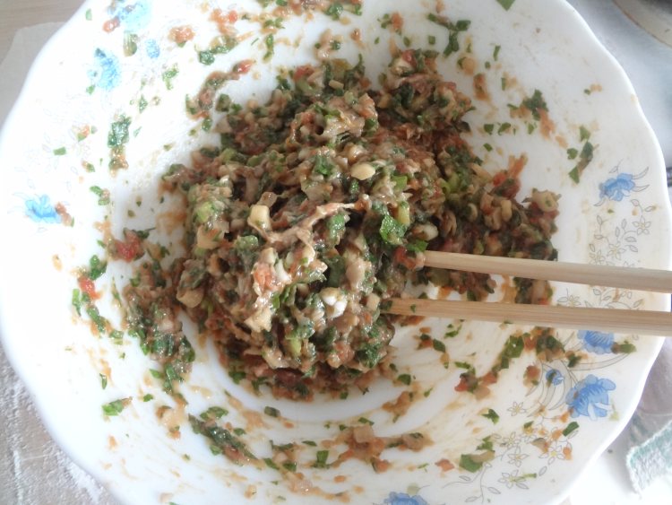 猪肉平菇青菜双色饺子步骤11