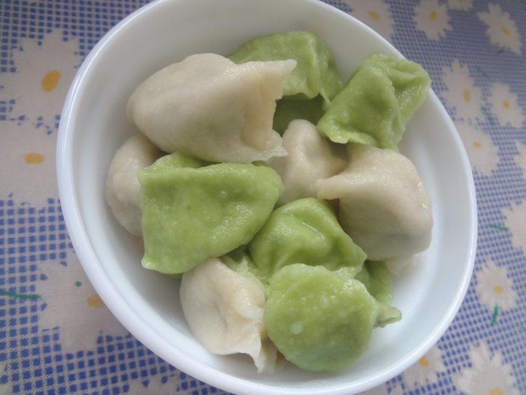 猪肉平菇青菜双色饺子步骤14