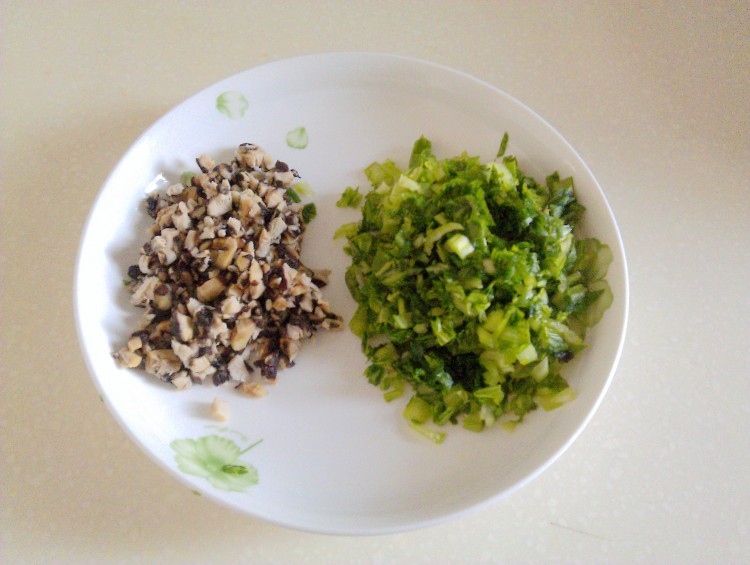 香菇青菜烫面蒸饺步骤6