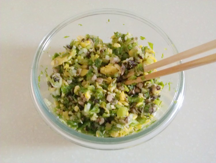 香菇青菜烫面蒸饺步骤8