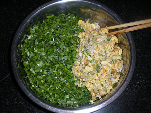 韭菜鸡蛋素水饺步骤14