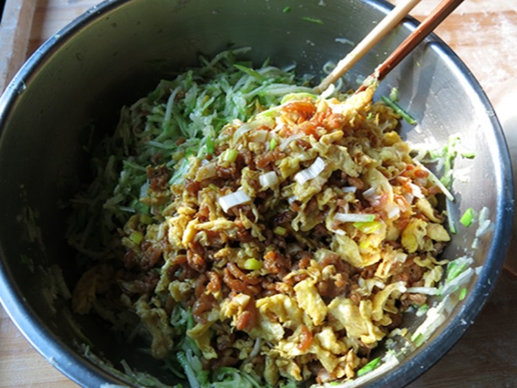 西葫芦韭菜冰花煎饺步骤9