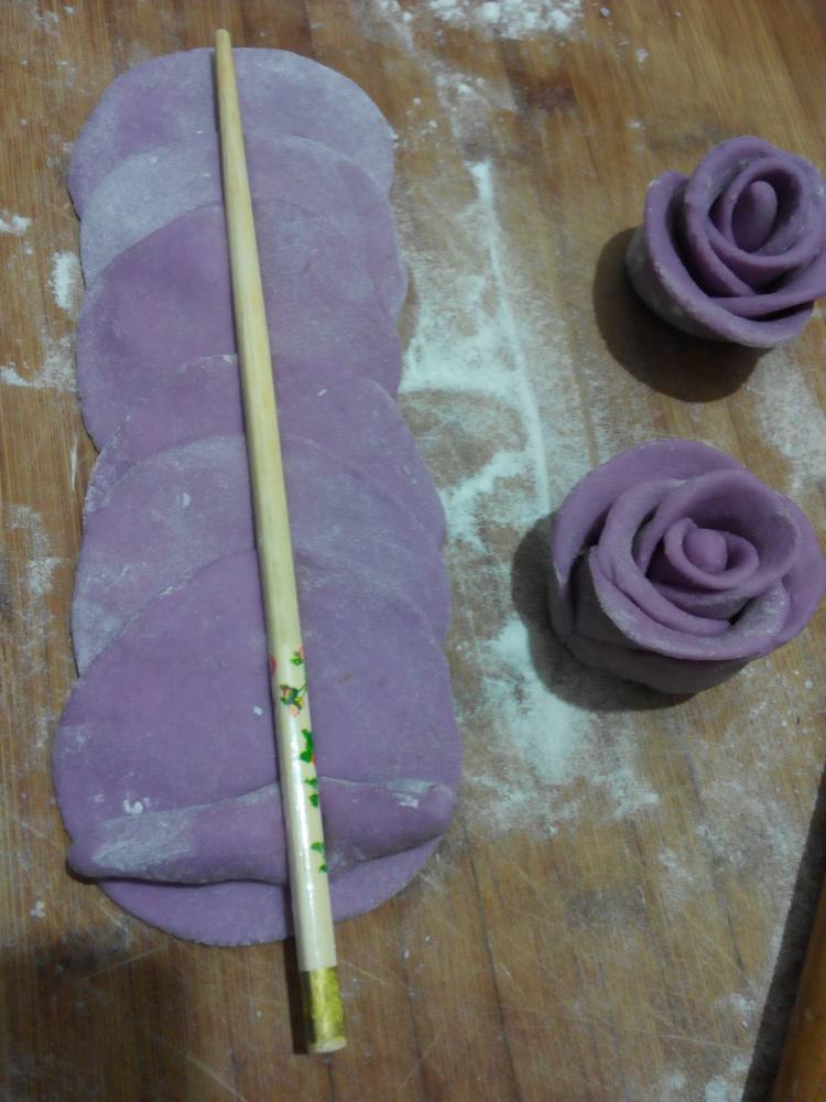 紫薯玫瑰馒头#多效护步骤9