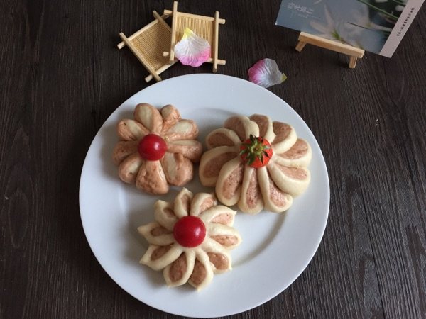 混合果汁花朵馒头步骤11