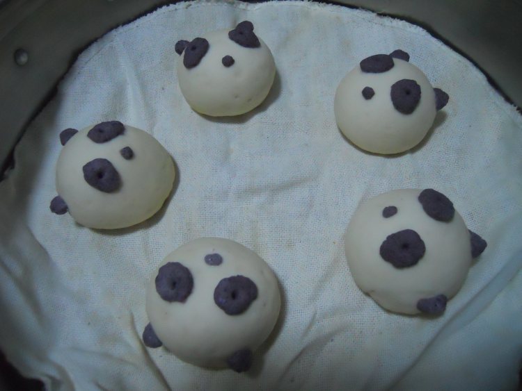 熊猫豆沙包步骤10