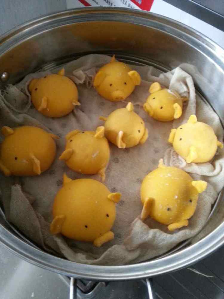 南瓜小猪馒头步骤11