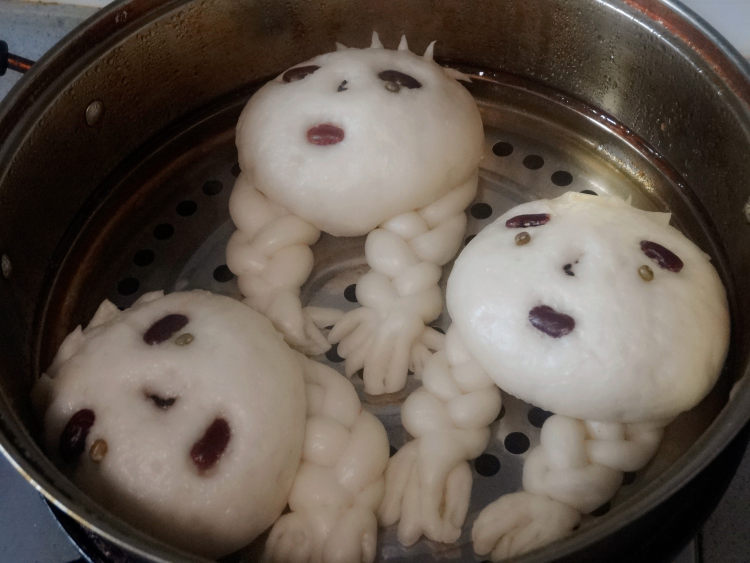 辫子女孩豆沙包步骤18