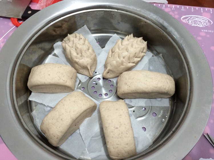 红豆黑米糊馒头步骤12