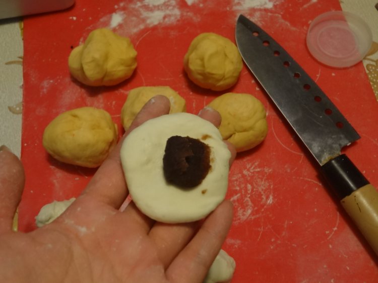 豆沙开花馒头步骤8