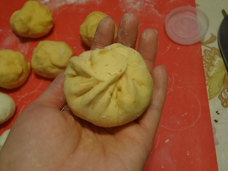 豆沙开花馒头步骤12