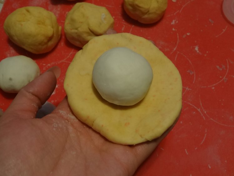 豆沙开花馒头步骤11