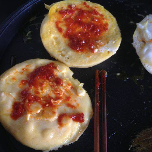 烤肉酱鸡蛋饼步骤11