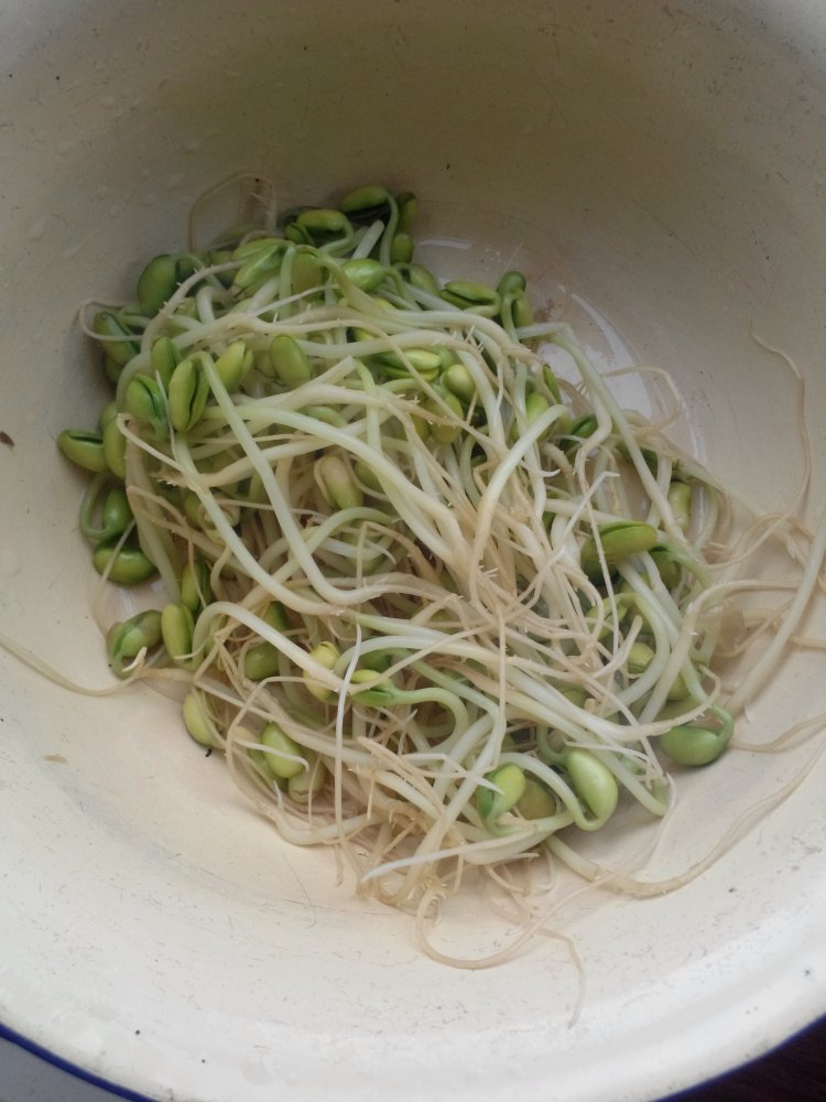 黄豆芽炒馒头步骤3
