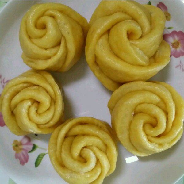 黄色玫瑰花馒头步骤9