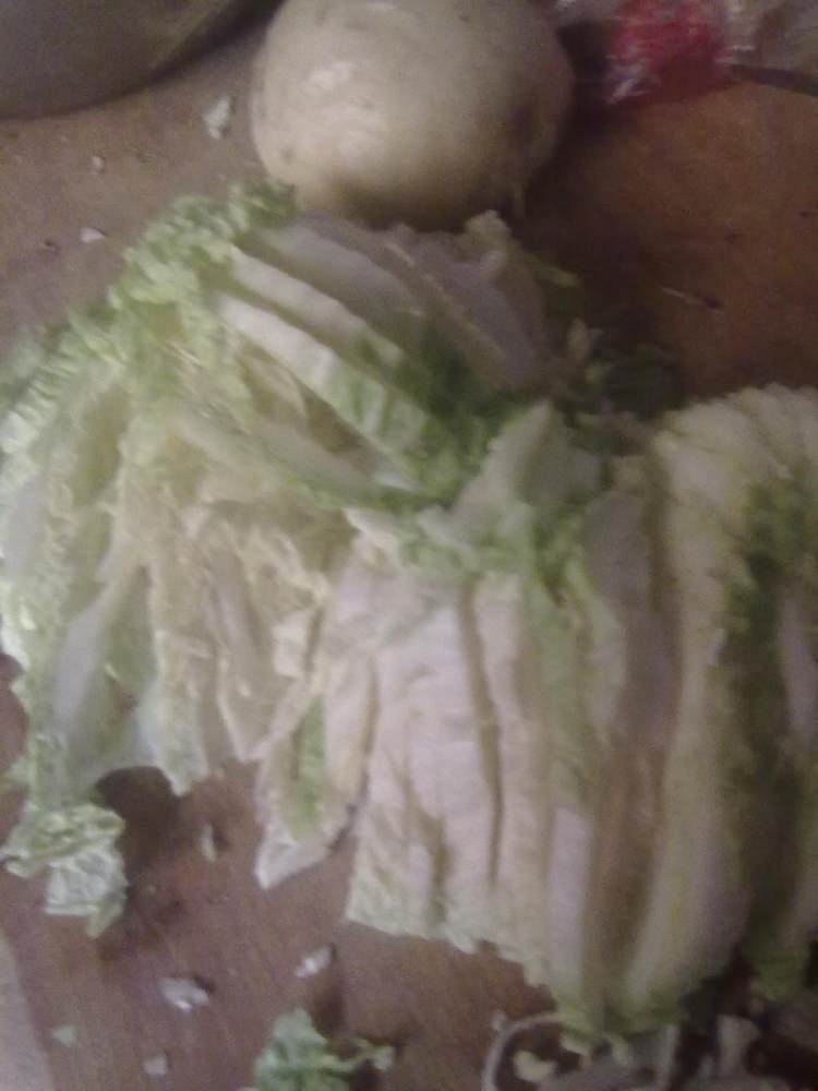 白菜烩馒头步骤2