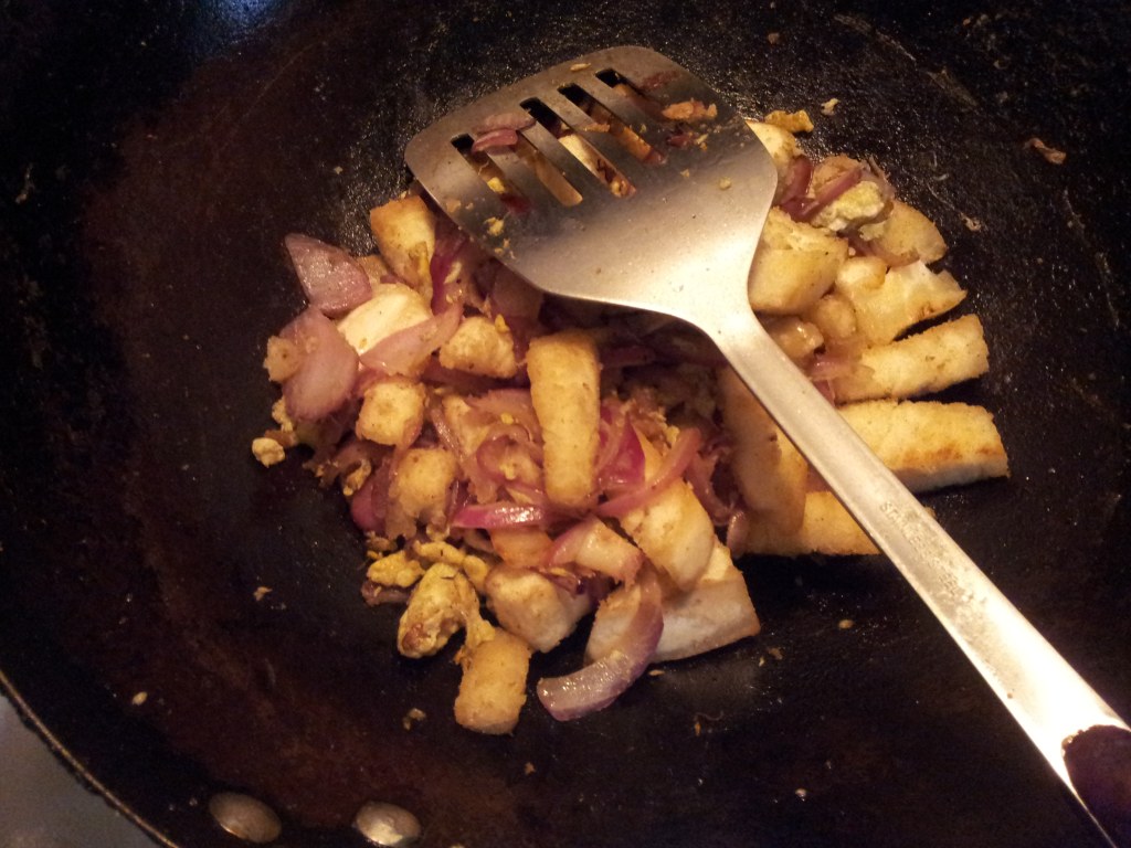 洋葱鸡蛋炒馍片步骤13