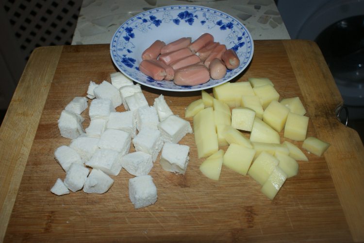 孜然馒头火腿土豆步骤2