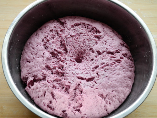紫薯绿茶双色刀切馒头步骤11