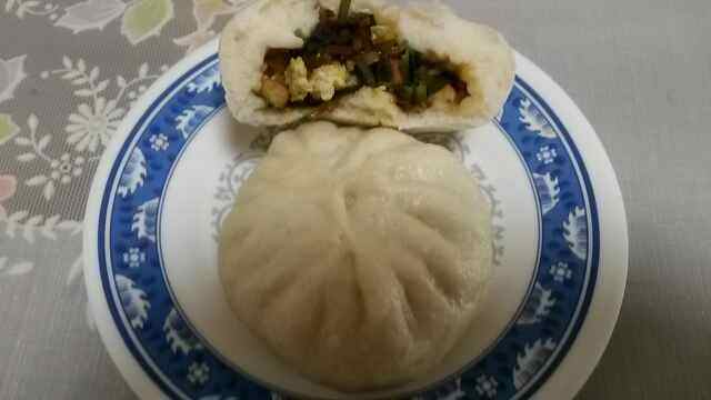 韭菜鸡蛋豆腐包步骤12