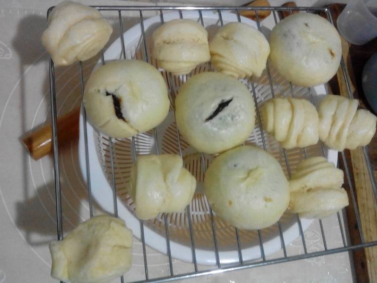 牛奶豆沙包步骤12