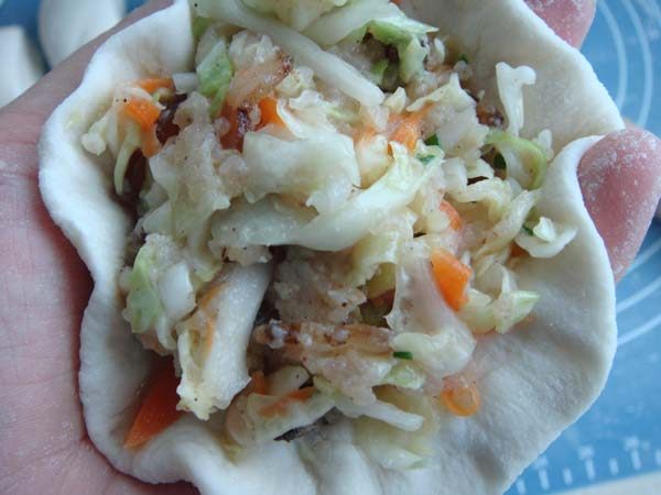 腊肉蔬菜包子步骤8