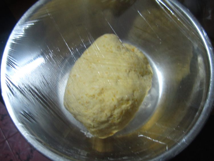 南瓜水律菜包步骤7