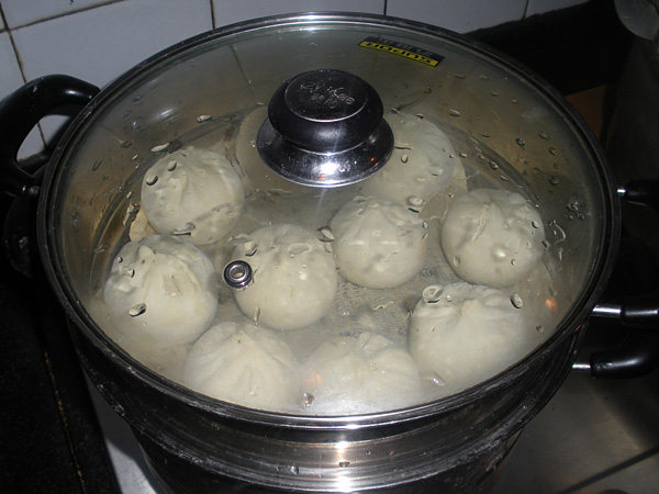 腌雪里红羊肉包子步骤24