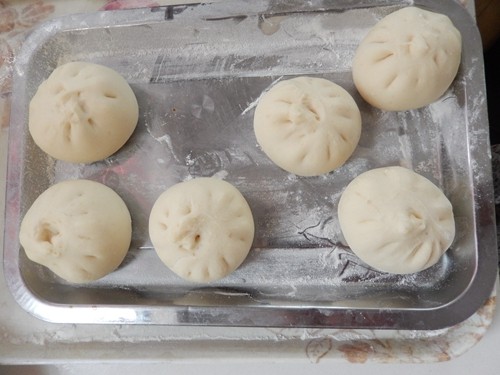 豆角肉末包子步骤12
