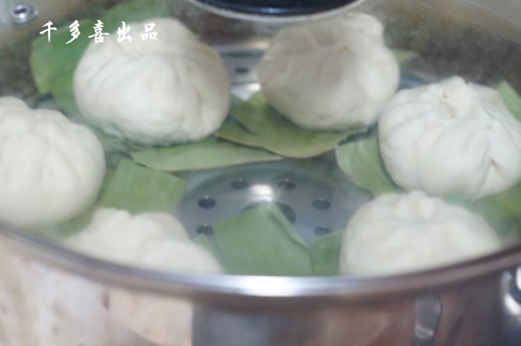 箬香豆角卤肉包步骤11