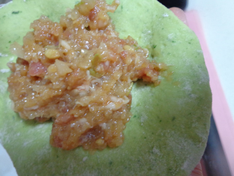 生煎菜汁大肉包步骤8